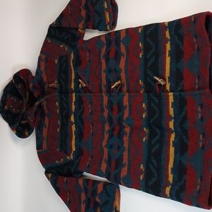 Vintage Woolrich Southwestern Style Wool Trench Blanket Coat XL